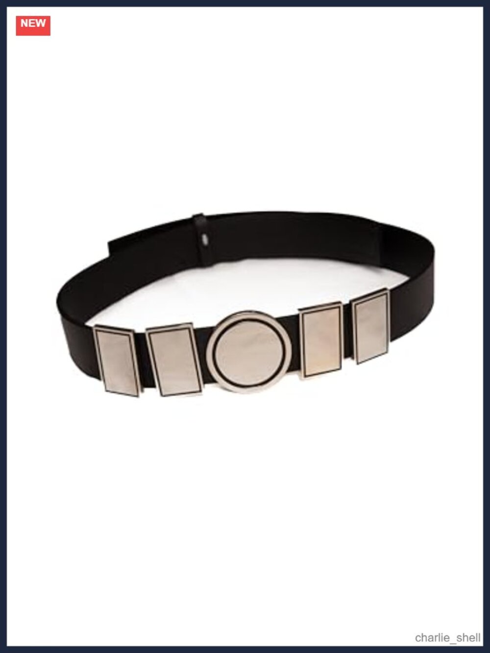 Metal Square Accent Costume Belt PU Leather Cosplay Halloween Accessory